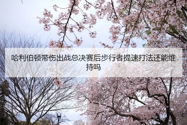 哈利伯顿带伤出战总决赛后步行者提速打法还能维持吗